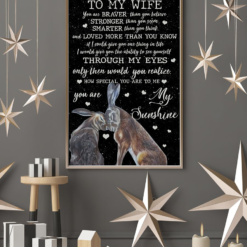 Personalized Gift Rabbit To My Wife Poster Canvas You Are Braver Than You Believe Poster Canvas