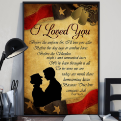 Veteran Couple I Loved You Poster Canvas Vintage Poster Canvas