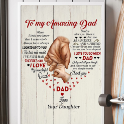 Personalized Gift To My Dad You're Always There For Me As A Father Poster Canvas Vintage Wall Art