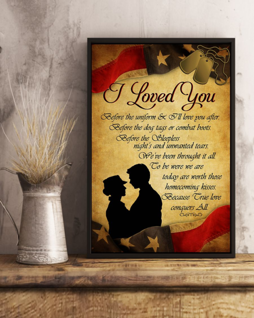 Veteran Couple I Loved You Poster Canvas Vintage Poster Canvas