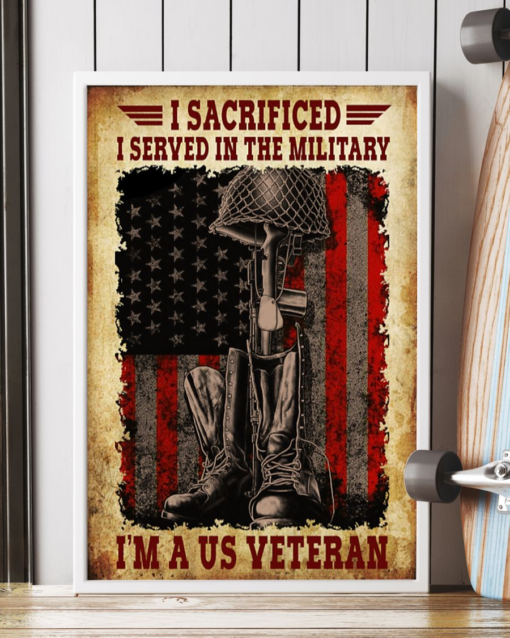 Veteran Poster Canvas I Served In The Military Vintage Poster Canvas 