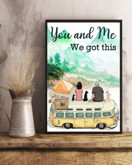 Camping Couple Love Dogs Poster Canvas You And Me We Got This Vintage Poster Canvas