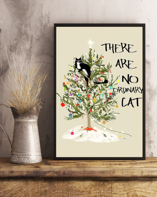 Funny Black Cat Christmas Poster Canvas There Are No Ordinary Cat Poster Canvas