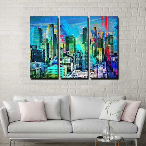 Downtown LA Skyline Poster & Canvas - Art Hoodie