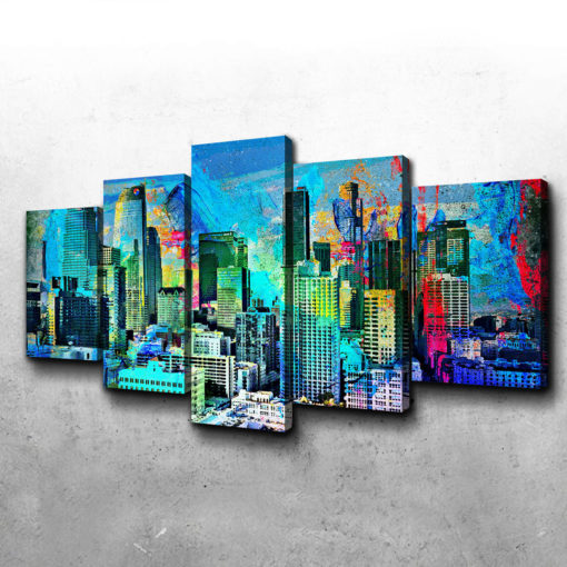 Downtown La Skyline Poster & Canvas - Art Hoodie