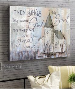 Hayooo Then Sings My Soul Church Canvas Wall Art Decor