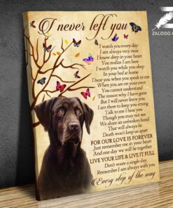 Zalooo I Never Left You Chocolate Labrador Wall Art Canvas
