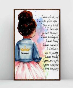 Black Girl - Personalized African American Poster & Canvas