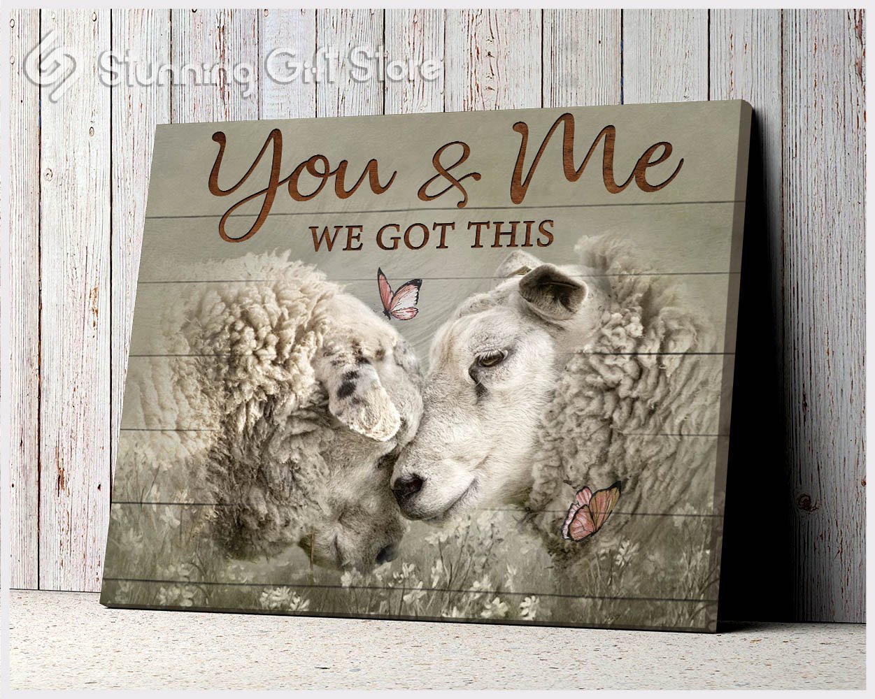 Stunning Gift Sheep Canvas You And Me We Got This Farmhouse Couple Wall Art Wall Decor Gift For Her Gift For Him