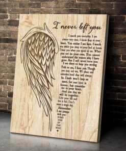 Zalooo I Never Left You Angel Wings Wall Art Canvas