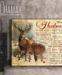 Zalooo Deer Canvas To My Husband I Love You Forever And Always