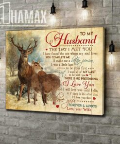 Zalooo Deer Canvas To My Husband I Love You Forever And Always