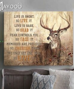 Deer Canvas We Only Get One Life