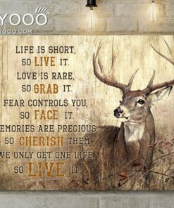 Deer Canvas We Only Get One Life