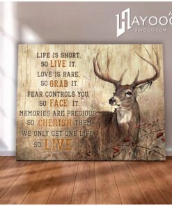 Deer Canvas We Only Get One Life
