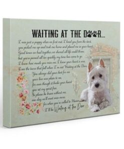 Waiting at the door Custom with photo Poster Canvas