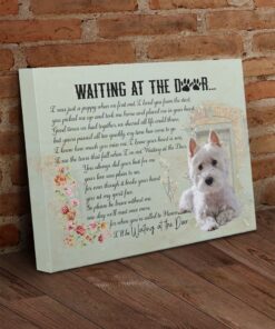 Waiting at the door Custom with photo Poster Canvas