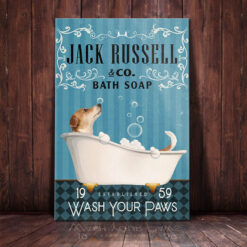 Jack Russell Terrier Dog Bath Soap Company Canvas FB1802 73O49 Jack Russell Tierrier Dog Canvas