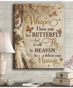 Zalooo Whisper I Love You Butterfly Wall Art Canvas