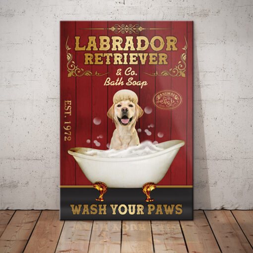 Labrador Retriever Dog Bath Soap Company Canvas FB1702 67O43 labrador Retriever Dog Canvas