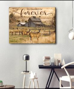 Hayooo We Decided On Forever Buck And Doe Canvas Wall Art Decor