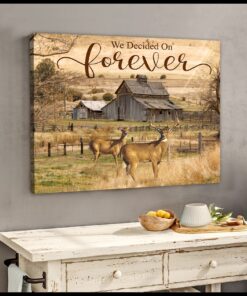 Hayooo We Decided On Forever Buck And Doe Canvas Wall Art Decor
