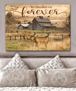 Hayooo We Decided On Forever Buck And Doe Canvas Wall Art Decor