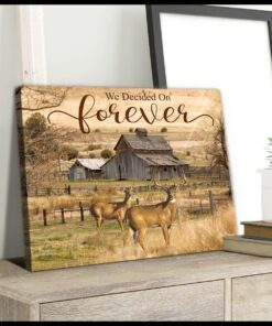 Hayooo We Decided On Forever Buck And Doe Canvas Wall Art Decor