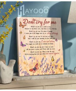 Hayooo Don'T Cry For Me Beautiful Butterfly Canvas Wall Art Decor