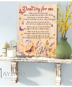 Hayooo Don'T Cry For Me Beautiful Butterfly Canvas Wall Art Decor