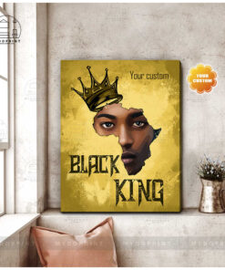 Black King Personalized Canvas
