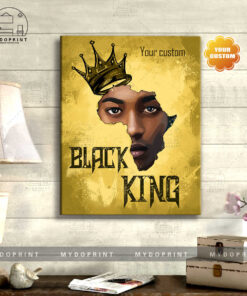 Black King Personalized Canvas