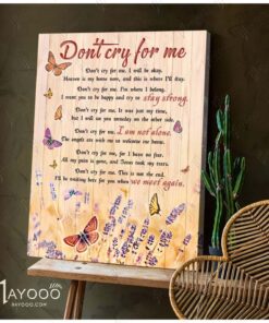 Hayooo Don'T Cry For Me Beautiful Butterfly Canvas Wall Art Decor