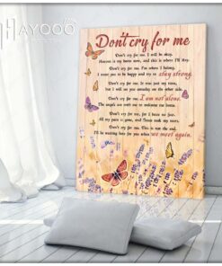Hayooo Don'T Cry For Me Beautiful Butterfly Canvas Wall Art Decor