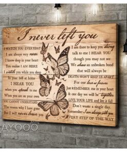 Hayooo Beautiful Butterfly Canvas I Never Left You Sign Wall Art Decor