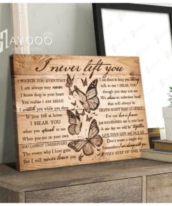 Hayooo Beautiful Butterfly Canvas I Never Left You Sign Wall Art Decor