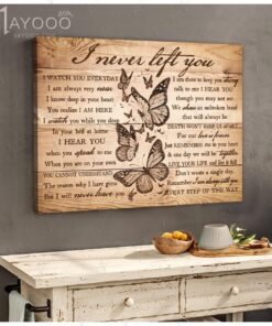 Hayooo Beautiful Butterfly Canvas I Never Left You Sign Wall Art Decor