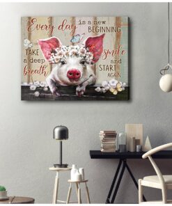 Hayooo Cutest Pig Canvas Everyday Is A New Beginning