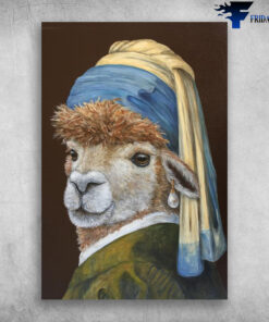Alpaca With A Pearl Earring Funny Alpaca