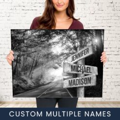 Autumn Road Multi-Names Poster Canvas
