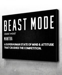 Beast Mode Black Canvas Wall Art