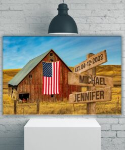 American Barn Color Names Premium Canvas