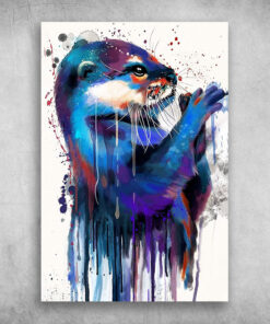 Beautiful Colorful Otter Painting Beautiful Painting Otter