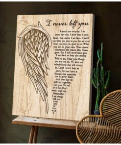 Zalooo I Never Left You Angel Wings Wall Art Canvas