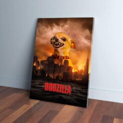 Dogzilla' Personalized Pet Poster Canvas