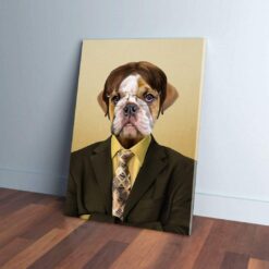 Dwight Woofer: The Pawfice' Personalized Pet Poster Canvas
