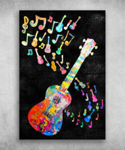 Home Is Where Your Ukulele Beautiful Colorful Ukulele