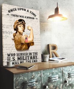 Once Upon A Time A Woman Served In Military Soldier Canvas - Female Solider