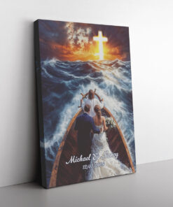 Jesus Guiding Our Journey Poster & Canvas Print | Wall Art Decor | Personalized Christian Wedding Gift for Couples