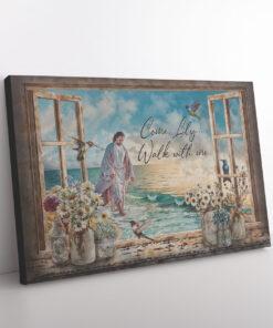 Jesus Walk with Me Poster & Canvas Print | Wall Art Decor | Personalized Christian Gift for Faithful Believers